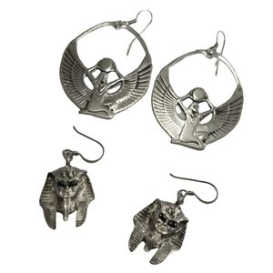 Ancient Egypt Earrings Bundle, Isis & Tutankhamun
